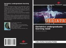 Geriatrics undergraduate learning need kitap kapağı