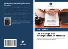 Capa do livro de Die Beiträge des Notargesetzes in Marokko 