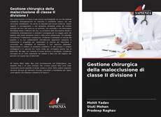 Buchcover von Gestione chirurgica della malocclusione di classe II divisione I