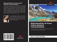Bookcover of Determination of trace metal element concentrations