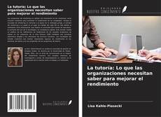 La tutoría: Lo que las organizaciones necesitan saber para mejorar el rendimiento的封面