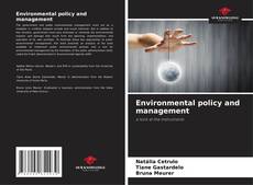 Bookcover of Environmental policy and management