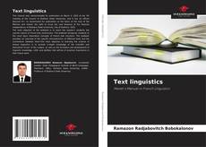 Bookcover of Text linguistics