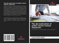 Bookcover of The de-motivation of public sector human resources