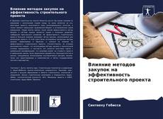 Portada del libro de Влияние методов закупок на эффективность строительного проекта