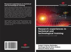 Research experiences in technical and technological training kitap kapağı