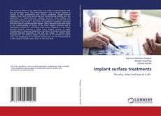 Copertina di Implant surface treatments