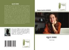 Bookcover of QUE DIRE