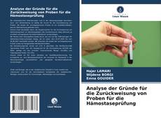 Buchcover von Analyse der Gründe für die Zurückweisung von Proben für die Hämostaseprüfung