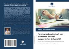 Portada del libro de Forschungsbereitschaft von Studenten an einer ausgewählten Universität