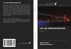 Bookcover of LEY DE PRESUPUESTOS