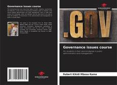 Bookcover of Governance issues course