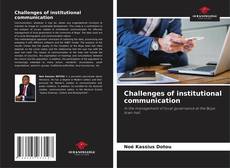 Buchcover von Challenges of institutional communication