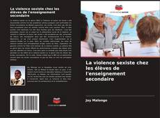Buchcover von La violence sexiste chez les élèves de l'enseignement secondaire