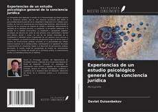 Buchcover von Experiencias de un estudio psicológico general de la conciencia jurídica