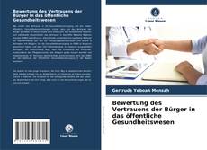 Portada del libro de Bewertung des Vertrauens der Bürger in das öffentliche Gesundheitswesen