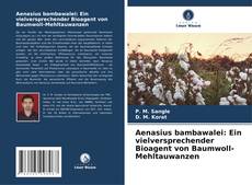 Portada del libro de Aenasius bambawalei: Ein vielversprechender Bioagent von Baumwoll-Mehltauwanzen