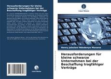 Portada del libro de Herausforderungen für kleine schwarze Unternehmen bei der Beschaffung tragfähiger Verträge