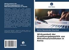 Buchcover von Wirksamkeit der Kreditvergabepolitik von Mikrofinanzinstituten in Kenia