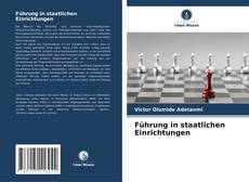 Buchcover von Führung in staatlichen Einrichtungen