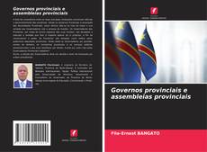Capa do livro de Governos provinciais e assembleias provinciais 