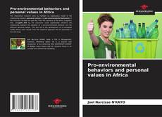 Buchcover von Pro-environmental behaviors and personal values in Africa