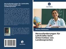 Buchcover von Herausforderungen für Lehrkräfte beim Unterrichten von Landessprachen