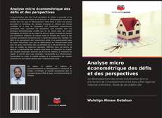 Обложка Analyse micro économétrique des défis et des perspectives