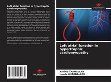 Copertina di Left atrial function in hypertrophic cardiomyopathy