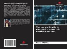 Portada del libro de The law applicable to electronic contracts in Burkina Faso law