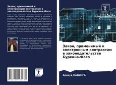 Capa do livro de Закон, применимый к электронным контрактам в законодательстве Буркина-Фасо 