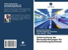 Buchcover von Untersuchung der Herausforderungen für Beschaffungsfachleute