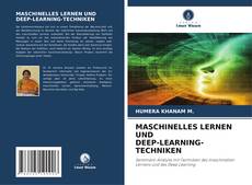 Bookcover of MASCHINELLES LERNEN UND DEEP-LEARNING-TECHNIKEN