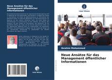 Capa do livro de Neue Ansätze für das Management öffentlicher Informationen 