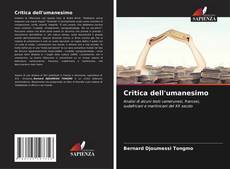 Critica dell'umanesimo kitap kapağı
