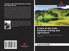 Capa do livro de A look at the links between mining and agriculture 