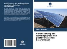 Buchcover von Verbesserung des Wirkungsgrads von photovoltaischen Solaranlagen