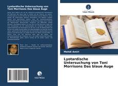 Buchcover von Lyotardische Untersuchung von Toni Morrisons Das blaue Auge