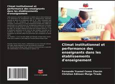 Portada del libro de Climat institutionnel et performance des enseignants dans les établissements d'enseignement