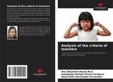 Capa do livro de Analysis of the criteria of teachers 