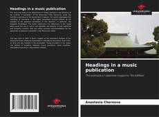Headings in a music publication kitap kapağı