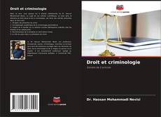 Buchcover von Droit et criminologie