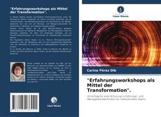 Bookcover of "Erfahrungsworkshops als Mittel der Transformation".