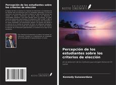 Capa do livro de Percepción de los estudiantes sobre los criterios de elección 