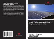 Buchcover von Study for increasing efficiency in photovoltaic modules