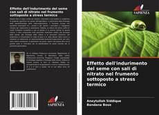 Capa do livro de Effetto dell'indurimento del seme con sali di nitrato nel frumento sottoposto a stress termico 