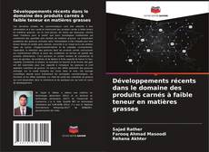 Buchcover von Développements récents dans le domaine des produits carnés à faible teneur en matières grasses