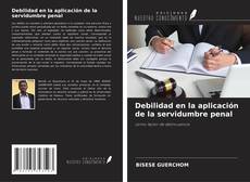 Buchcover von Debilidad en la aplicación de la servidumbre penal