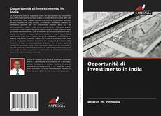 Portada del libro de Opportunità di investimento in India