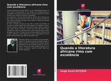 Buchcover von Quando a literatura africana rima com excelência